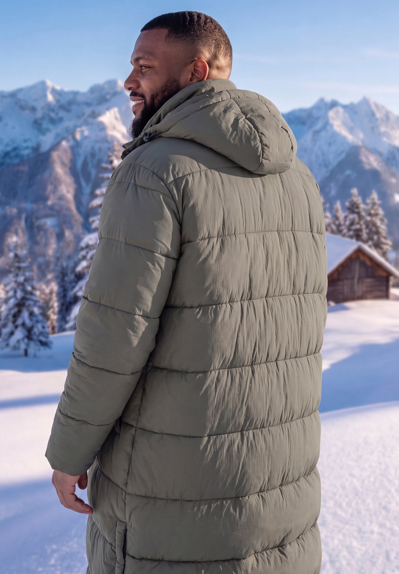 Long Quilted Puffer Coat image number 1