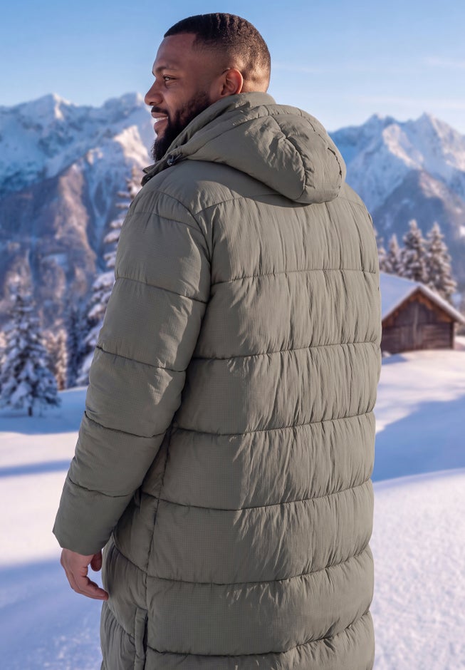 Long Quilted Puffer Coat image number 1