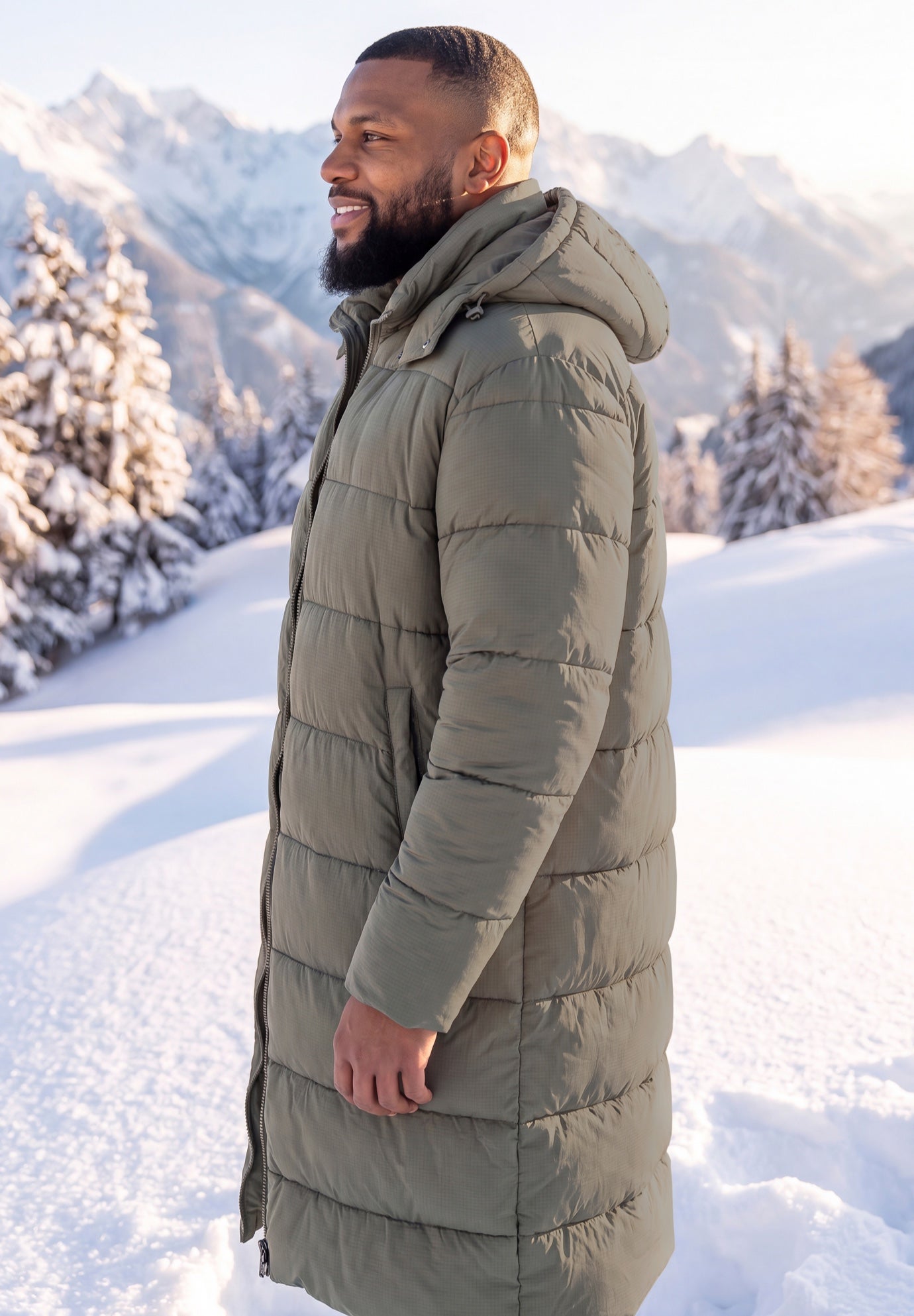 Long Quilted Puffer Coat image number 2