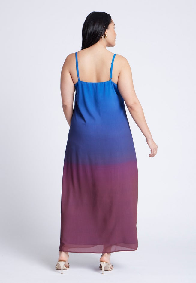 Ombre Chiffon Dress image number 1
