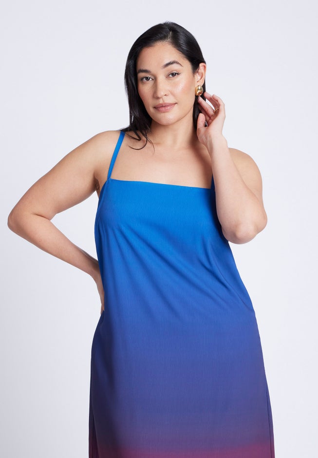 Ombre Chiffon Dress image number 2