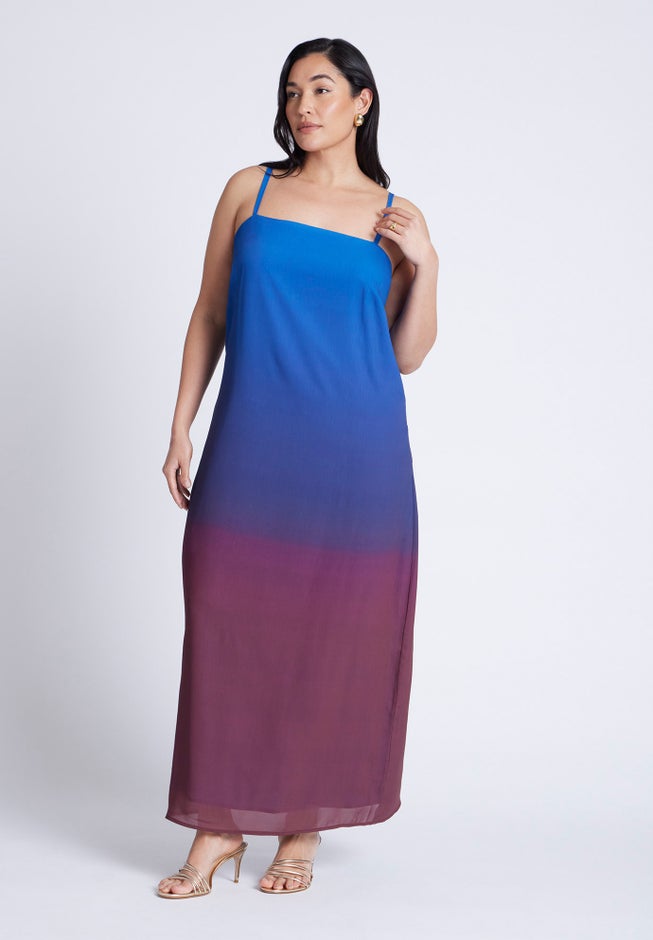 Ombre Chiffon Dress image number 0