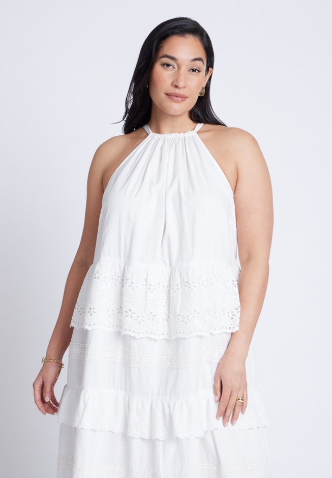 Lace Detail Aline Dress image number 4