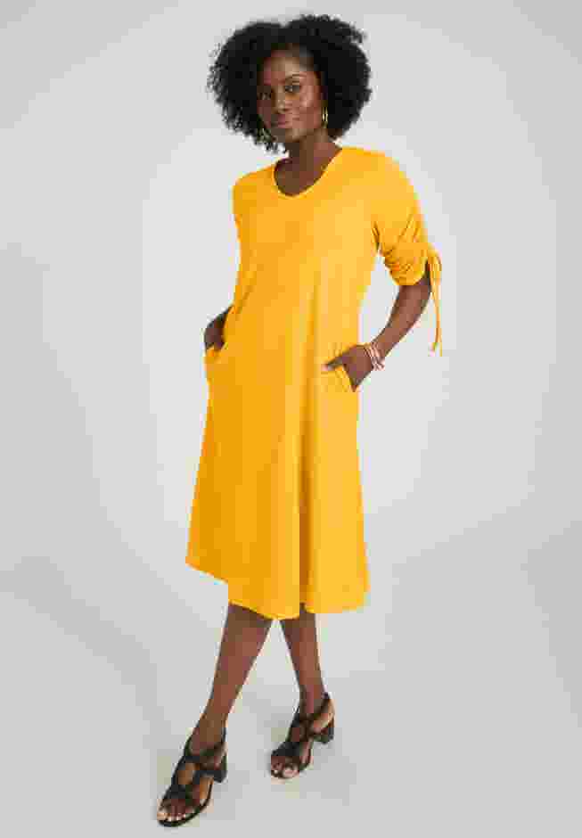Tie Sleeve Midi Dress image number 0