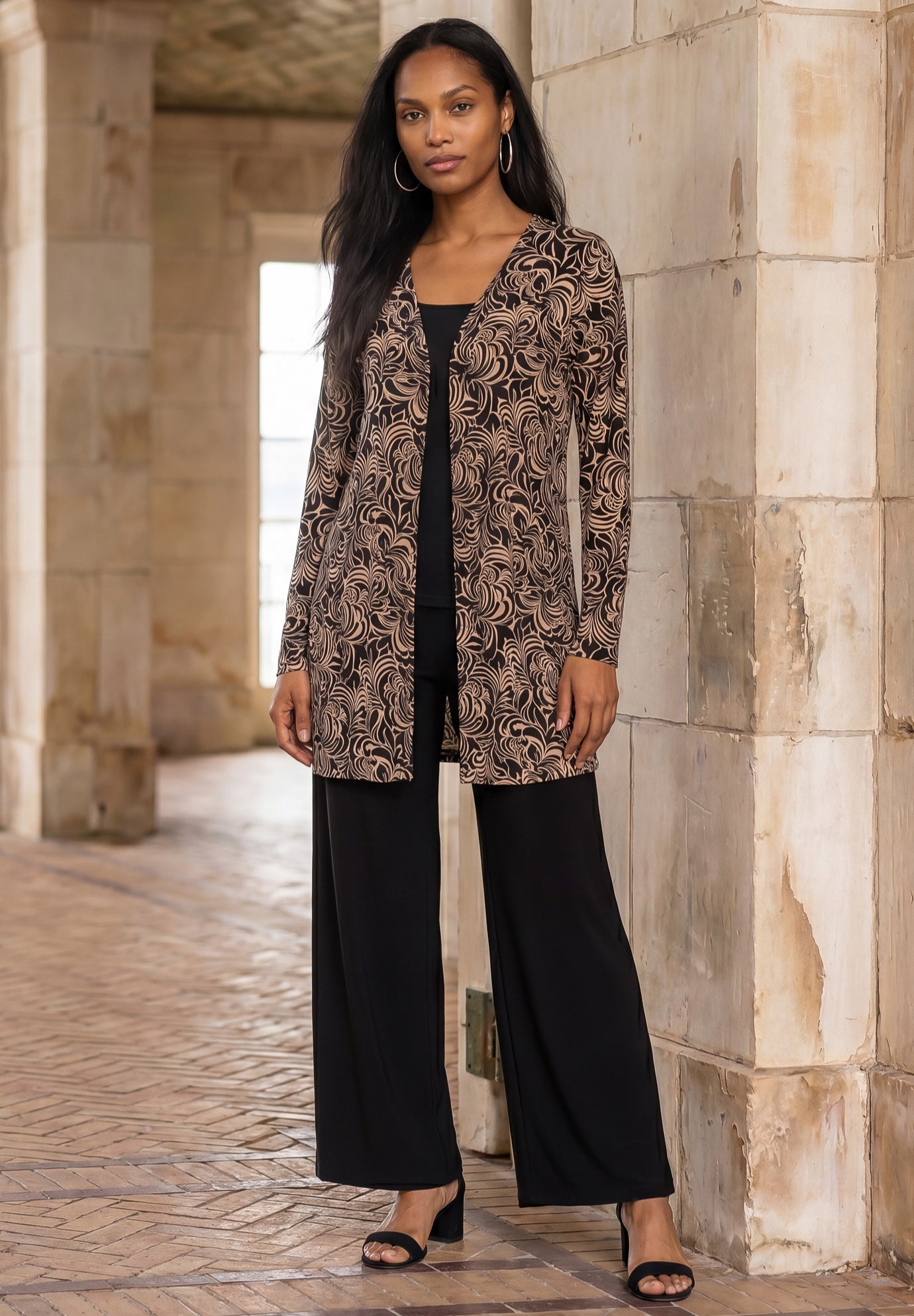 Everyday Stretch Knit Wide Leg Pant image number 1