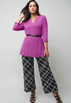 Everyday Stretch Knit Wide Leg Pant