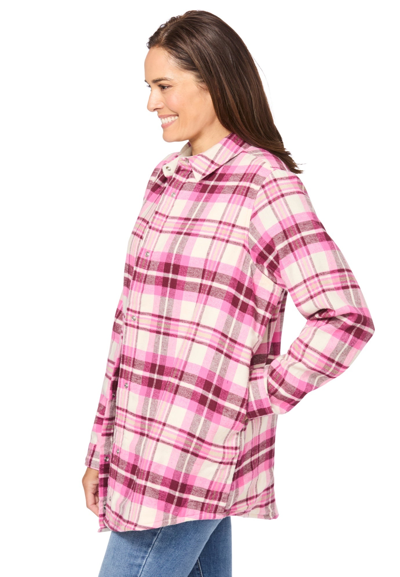 Fleece Flannel Snap-Front Shirt image number 3