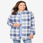 Fleece Flannel Snap-Front Shirt image number null
