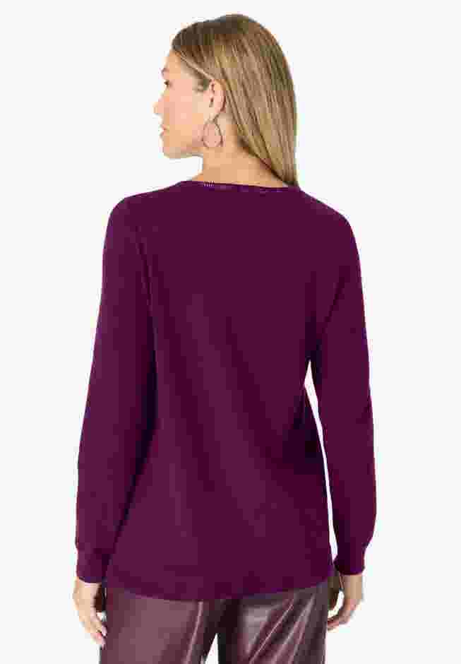 Printed Crewneck Sweater image number 1