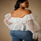 Bridal by ELOQUII Tulle Pleated Top image number null