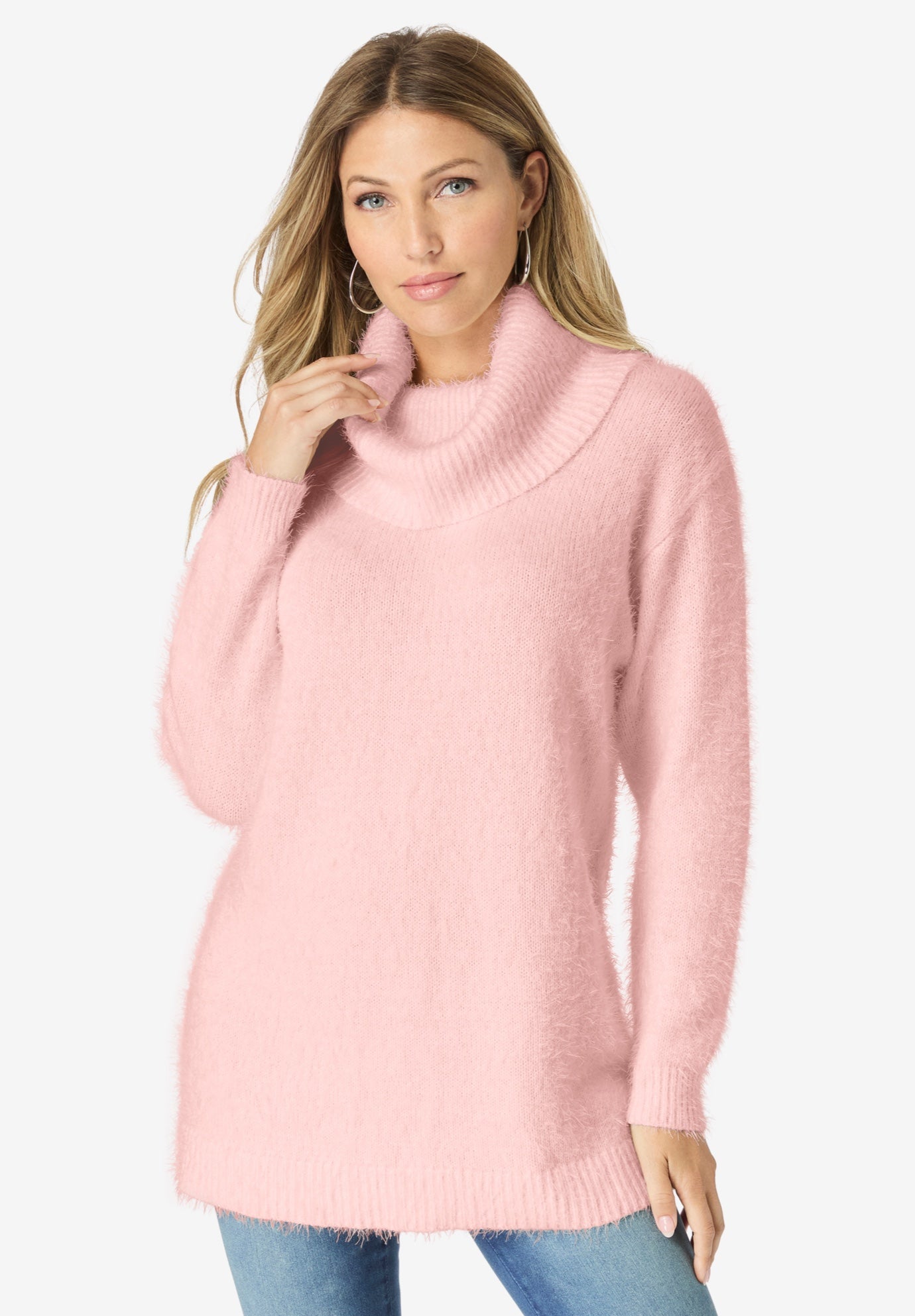 Eyelash Cowl Neck Sweater image number 0