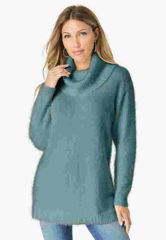 Eyelash Cowl Neck Sweater image number 0