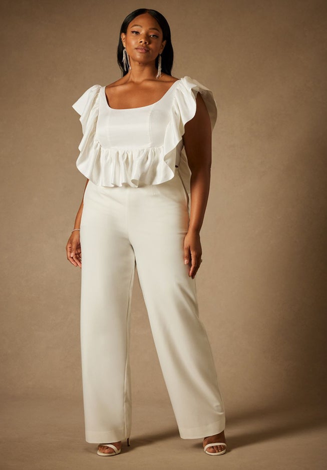 Bridal by ELOQUII High Waist Straight Leg Pant image number 0