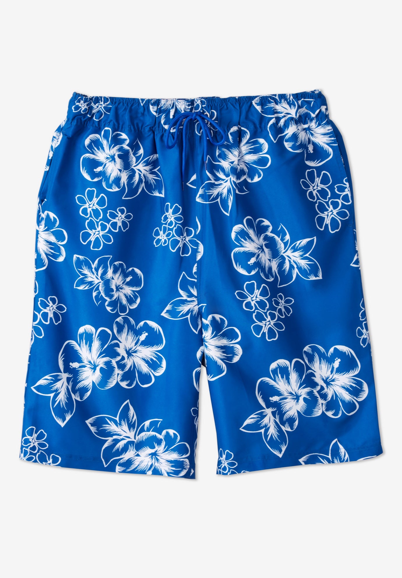 Hibiscus Print 8" Swim Trunks image number 2