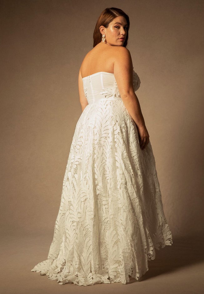 Bridal by ELOQUII Floral Hi-Lo Gown image number 2