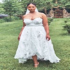 Bridal by ELOQUII Floral Hi-Lo Gown image number null