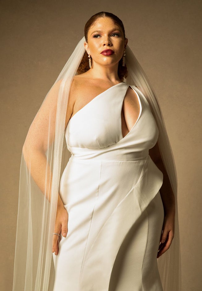 Bridal by ELOQUII Tulle Gown with Slit image number 1