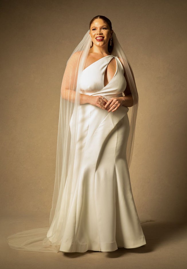 Bridal by ELOQUII Tulle Gown with Slit image number 0