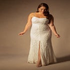 Bridal by ELOQUII Sequin Gown With Detachable Skirt image number null