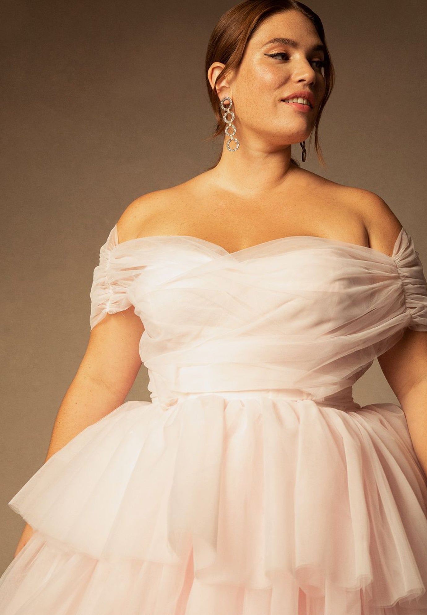 Bridal by ELOQUII Mixed Tulle Gown image number 1