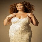 Bridal by ELOQUII Draped Sequin Gown image number null