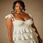 Bridal by ELOQUII Corseted Tiered Dress image number 1