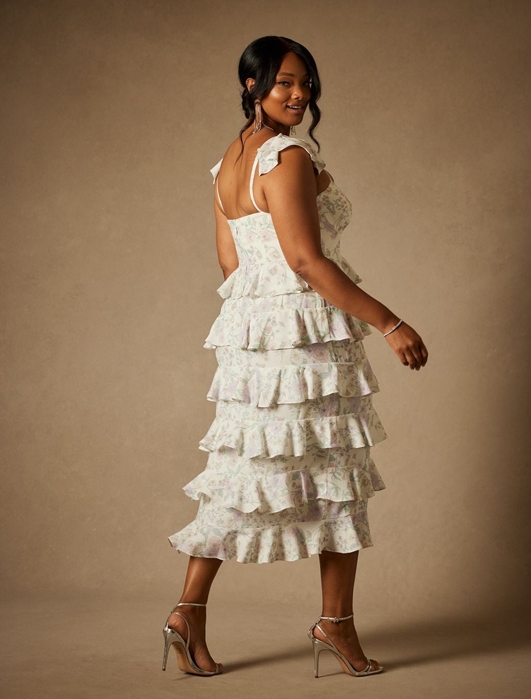 Bridal by ELOQUII Corseted Tiered Dress image number 2