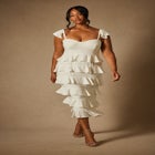 Bridal by ELOQUII Corseted Tiered Dress image number 0