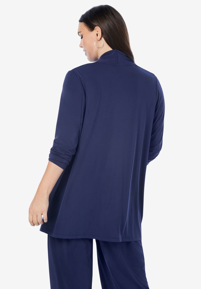 Ultrasmooth® Fabric Long Sleeve Cardigan image number 1