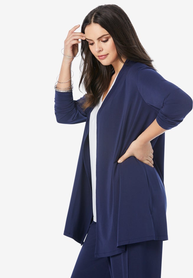 Ultrasmooth® Fabric Long Sleeve Cardigan image number 2