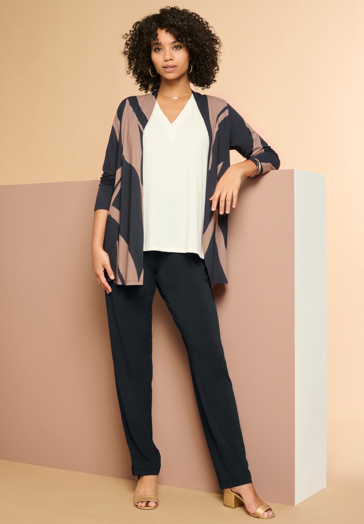 Ultrasmooth&reg; Fabric Long Sleeve Cardigan image number 0
