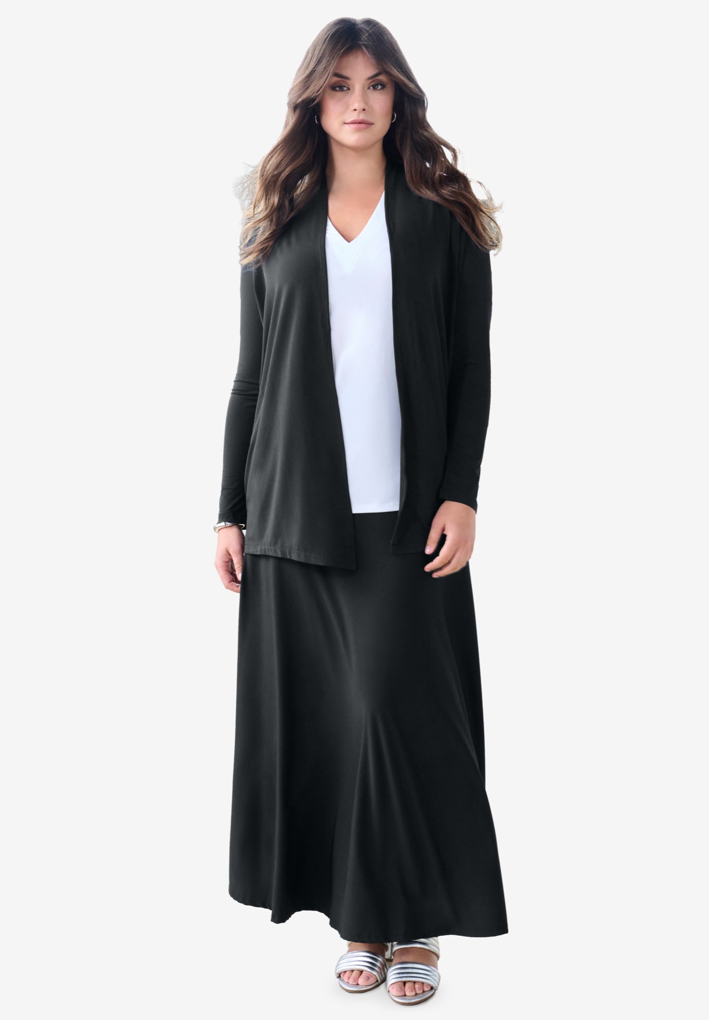 Ultrasmooth® Fabric Long Sleeve Cardigan image number 1