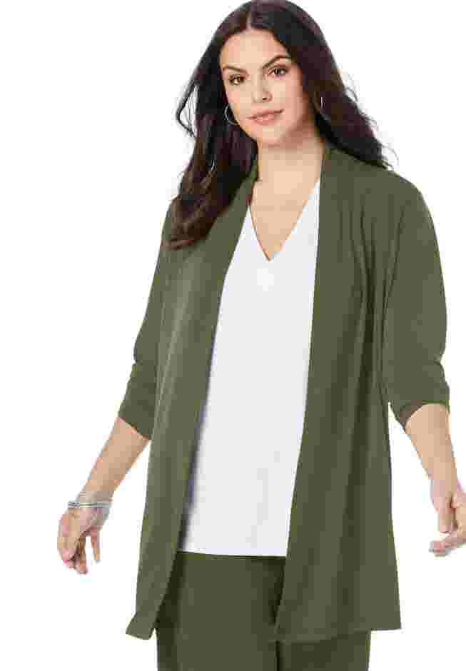 Ultrasmooth® Fabric Long Sleeve Cardigan image number 0