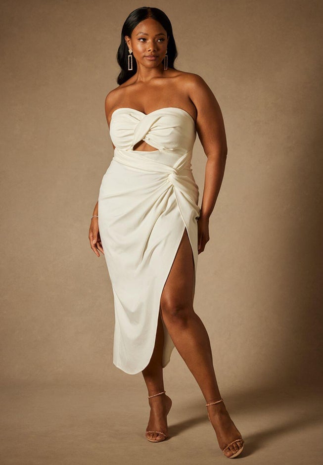 Bridal by ELOQUII Twisted Top Dress image number null