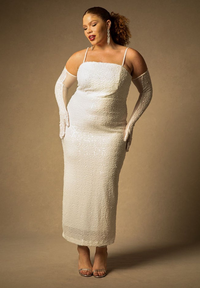 Bridal by ELOQUII Sequin Column Dress image number 0