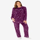 Dreams & Co. ® Velour Pajama with FREE Fuzzy Socks image number null