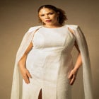 Bridal by ELOQUII Embellished Cape Gown image number null