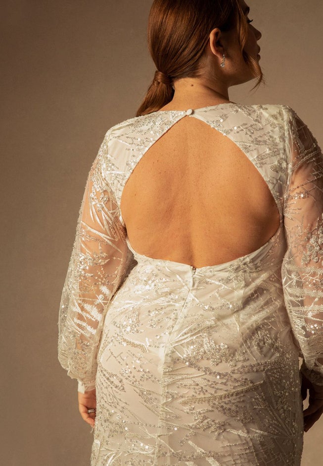 Bridal by ELOQUII Mesh Applique Gown image number 2