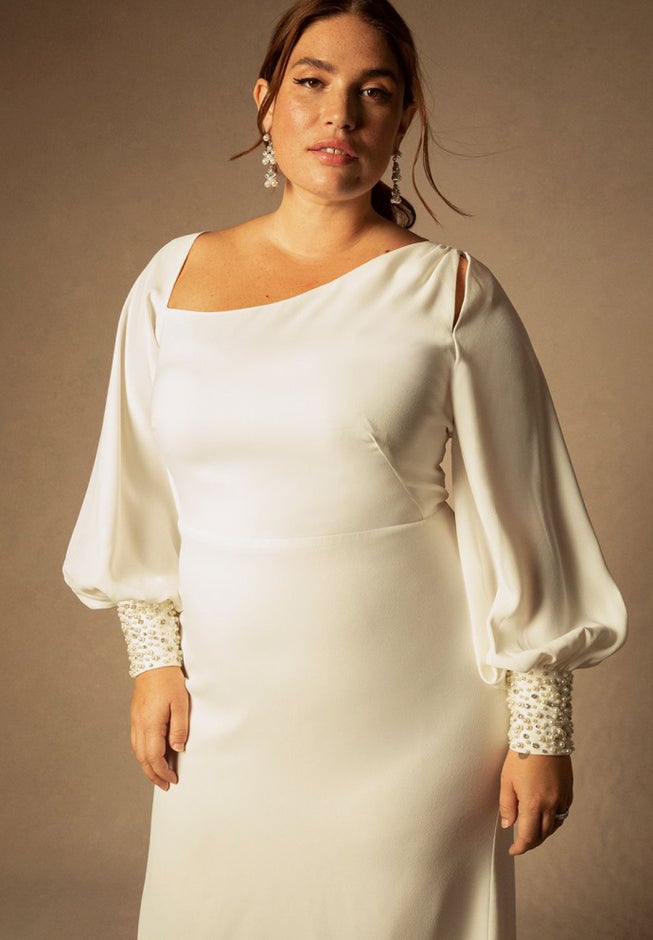 Bridal by ELOQUII Pearl Cuff Gown image number null