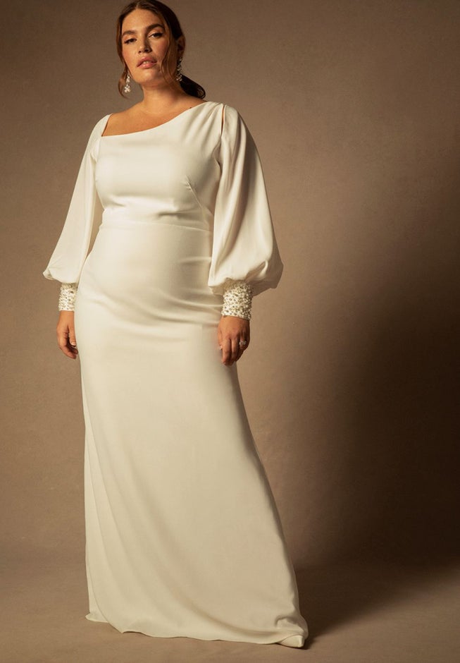 Bridal by ELOQUII Pearl Cuff Gown image number null