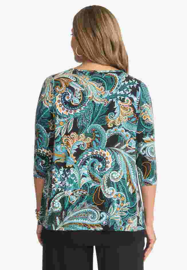Crew Neck Double Layered Tunic image number 1
