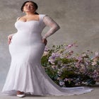 Bridal by ELOQUII Strong Shoulder Lace Gown image number null