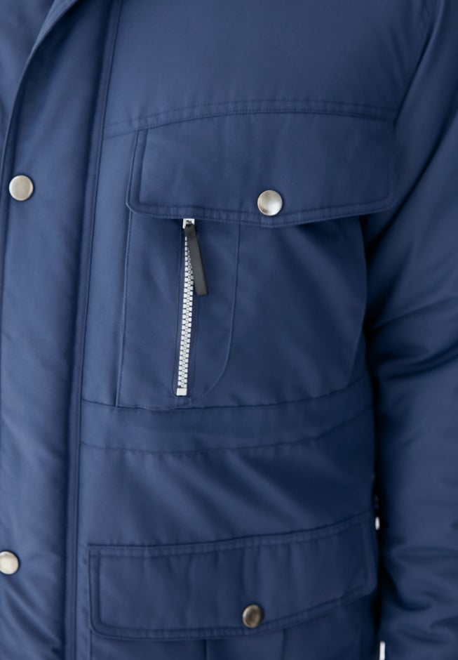 Fleece-Lined Parka with Detachable Hood and 6 Pockets image number 2