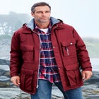 Fleece-Lined Parka with Detachable Hood and 6 Pockets image number null