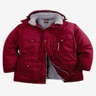 Fleece-Lined Parka with Detachable Hood and 6 Pockets image number null