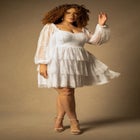 Bridal by ELOQUII Lace Tiered Dress image number null