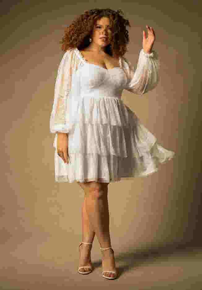 Bridal by ELOQUII Lace Tiered Dress image number 0