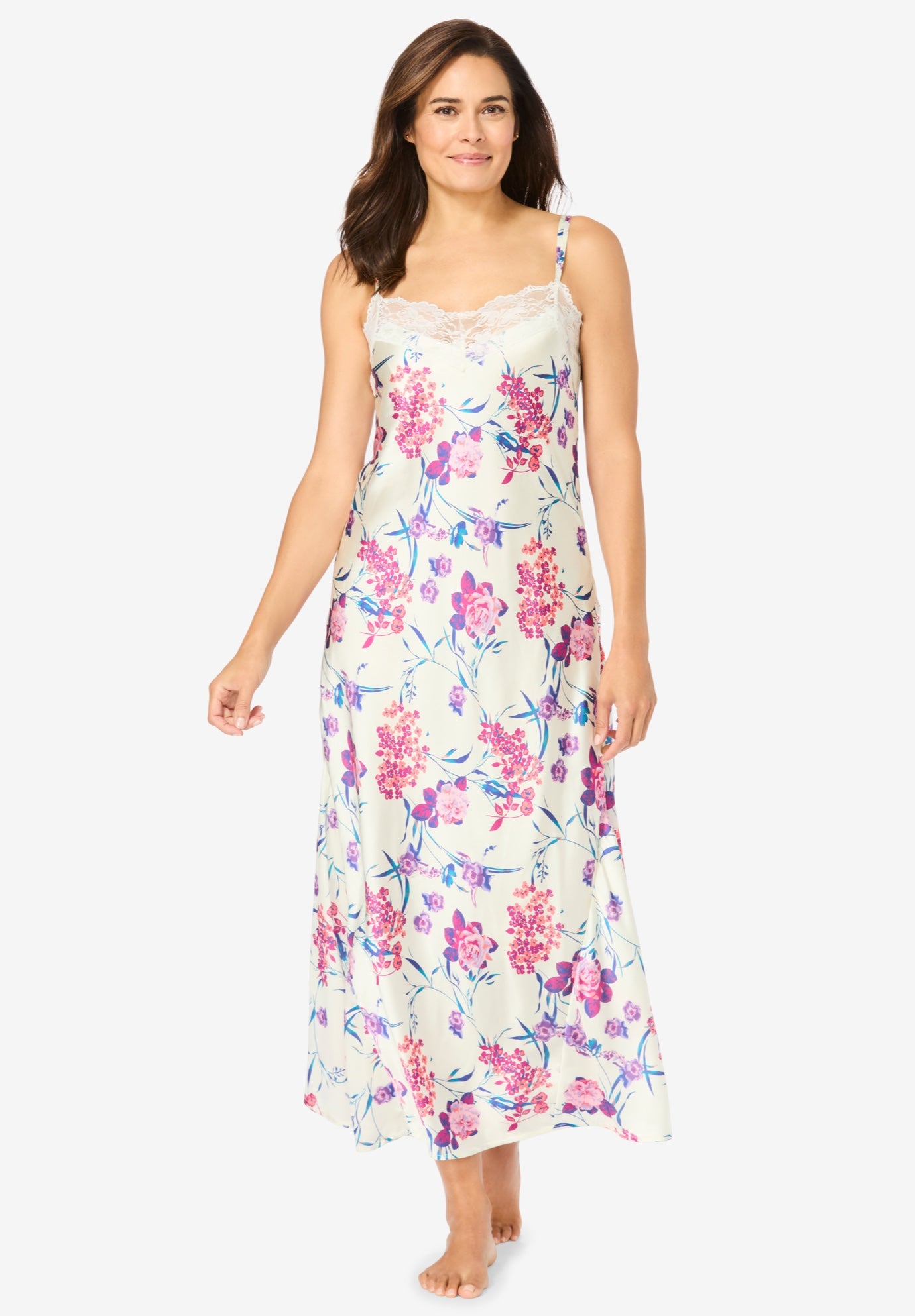 The Luxe Satin Long Peignoir Set image number 3