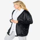 Sherpa-Lined Microfleece Bed Jacket  image number 2