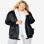 Sherpa-Lined Microfleece Bed Jacket  image number 0